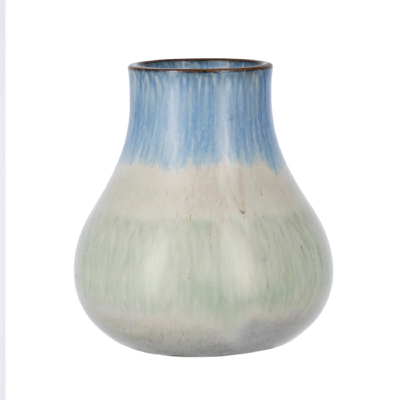 Lockway Ceramic Table Vase, 7.9" H x 7.3" W x 7.3" D