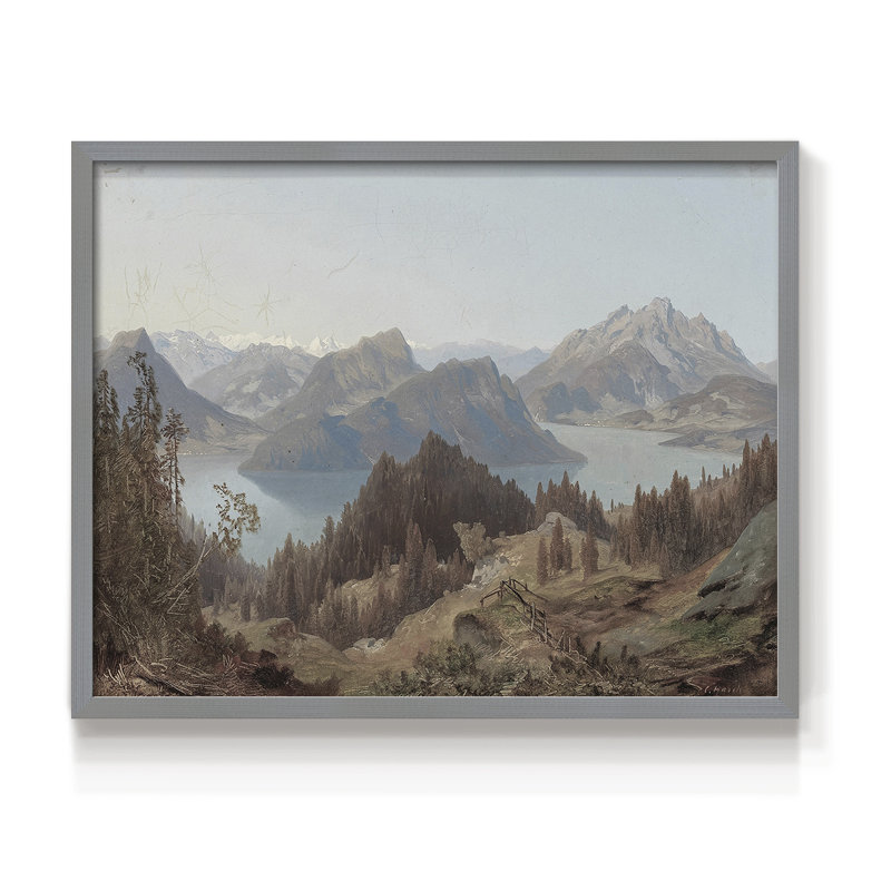 Paysages rétro-CDLxxxvii - reproduction encadrée - réaménageable, H 8 po x l 10 po