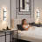 Black 4000K LED Wall Sconce Set of 2-687284219