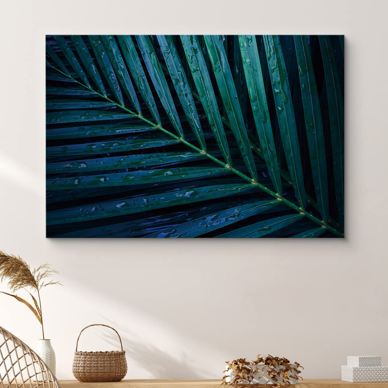«Blue-Green Palm Leaf Nature Wilderness» sur, H 24 po x l 36 po