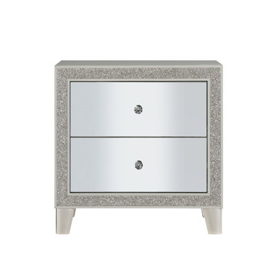 Table de chevet à finition miroir Sliverfluff