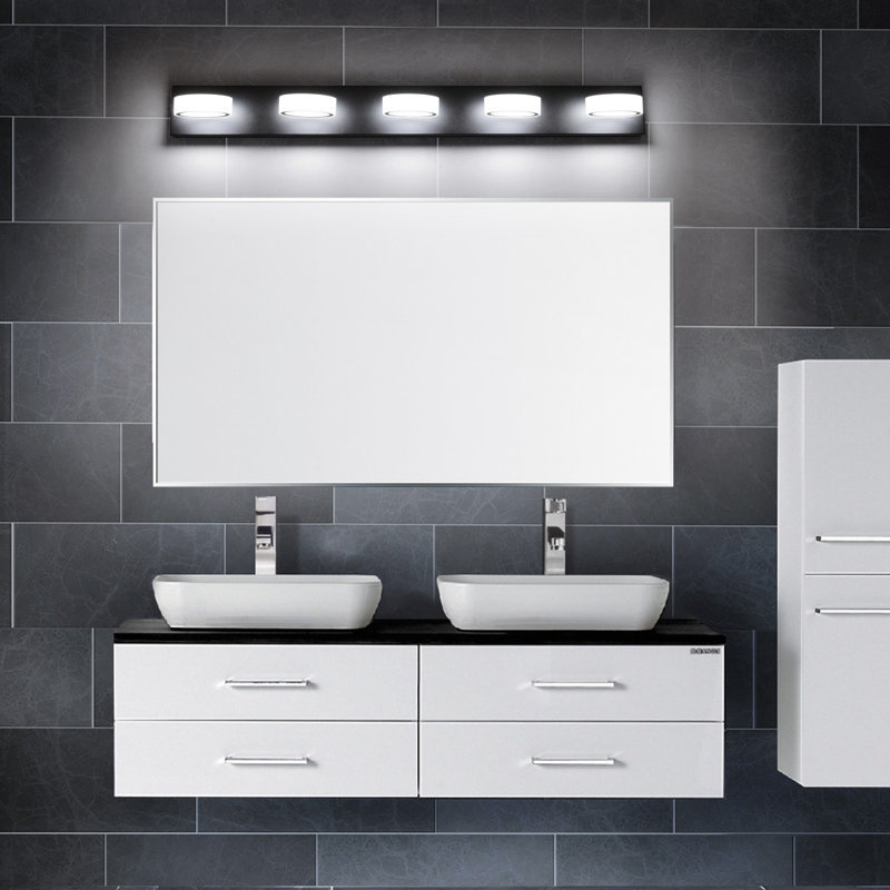 Éclairage pour meuble-lavabo 9550+9551, Noir mat