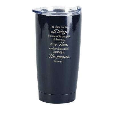 Toutes les choses que Dieu fonctionne 20 oz. Gobelet de voyage à double paroi en acier inoxydable