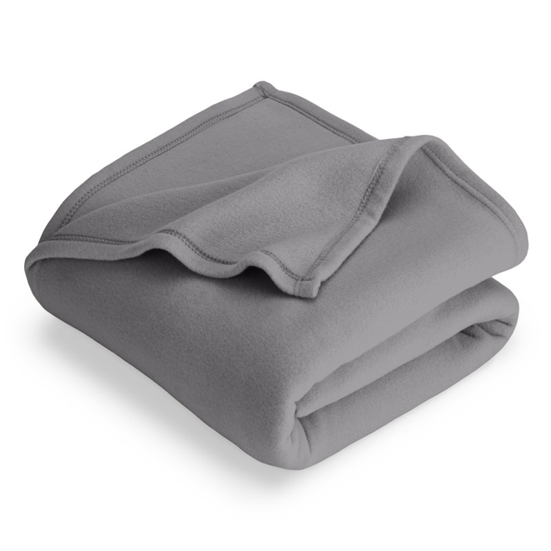 Couverture polaire légère, Gris, Double / Grand