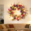 Couronne d'hortensia artificielle avec lumière, pour toutes les saisons-90077640