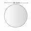 Miroir de 36 pouces à cadre circulaire en métal noir, polyvalent et élégant pour la salle de bain, le salon et la chambre à coucher (horizontal et vertical)-1437099516