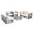 7-Piece Patio Conversational Sofa Set-1853710501