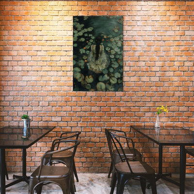 Moody Victorian Wall Art, femme dans le lac, impression sur toile, Académie gothique, art mural sombre, affiche d'esthétique d'Halloween pour mur foncé, 16 x 24 pouces encadrée