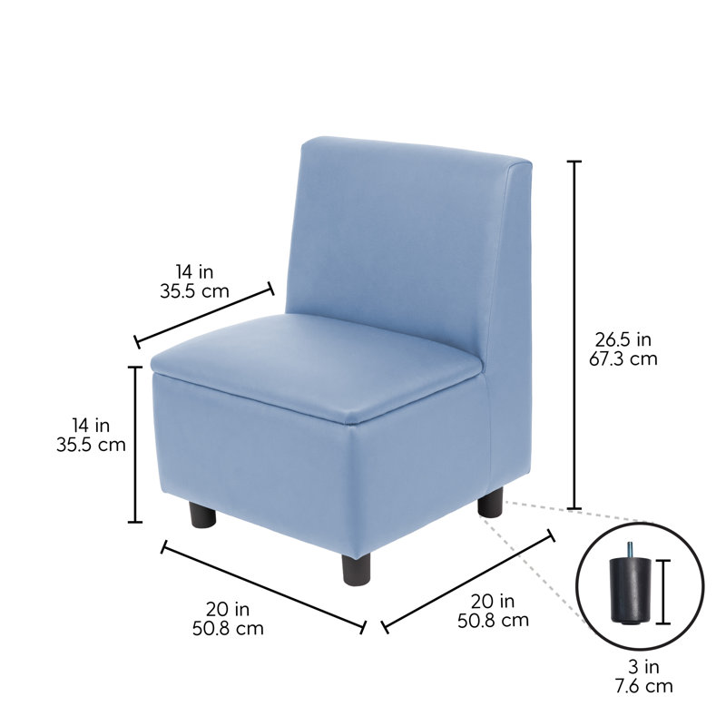 Ensemble de 2 chaises modulaires Kid Comfort - bleu poudre, Bleu poudre
