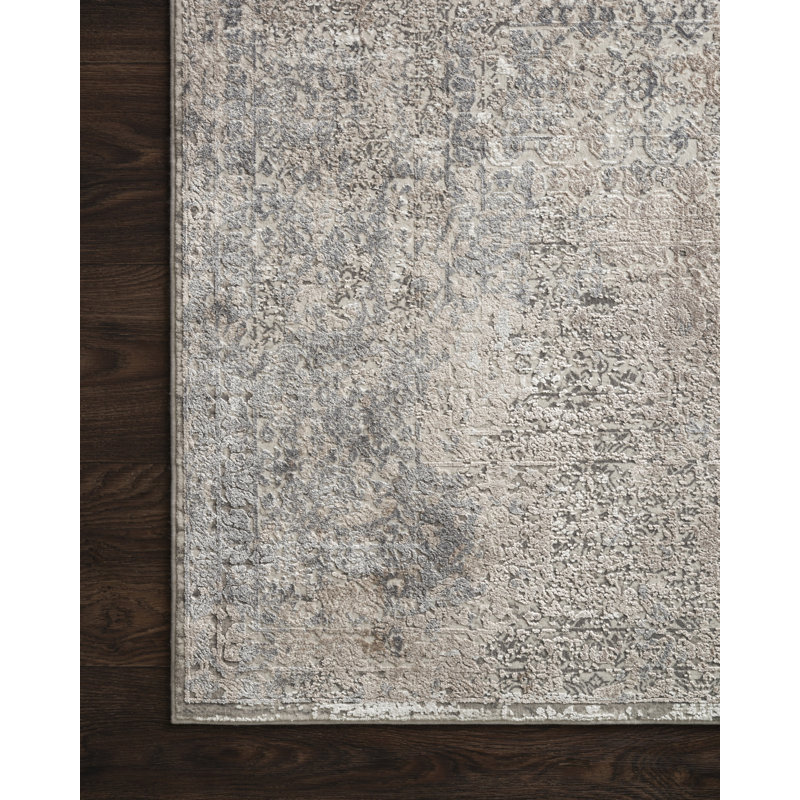 Jeffrey Viscose Abstract Indoor Rug, Rectangle 3'7" x 5'7"