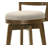 Joplin 20.5"W Walnut Ladder Back Counter Height Swivel Chair With Upholstered Seat
