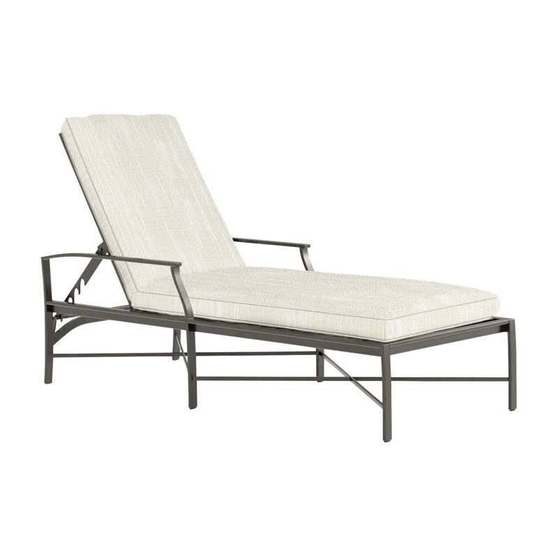 Chaise longue en aluminium Monaco - gris ardoise, Welt, Sunbrella® argent Verona, Gris ardoise