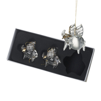 4cm Glass Animals Hanging Figurine Ornament