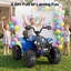 Véhicule électrique pour enfants 4x4, 24 V, moteur 800 W, avec musique, bleu.-125987704