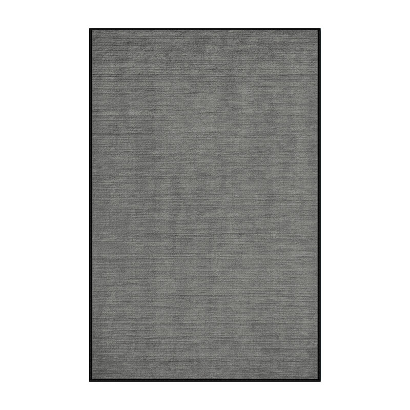 Machine Washable Solid Gray Area Rug, Runner 2' x 4'