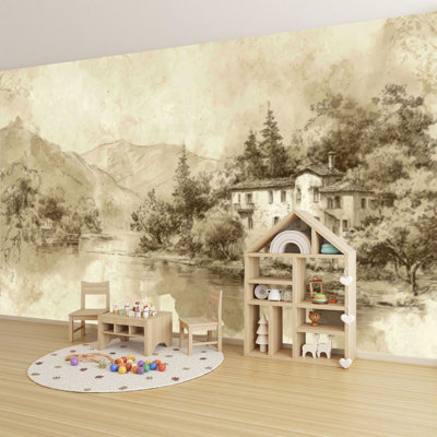 Papier peint adhésif auto-adhésif moderne pour la chambre à coucher L 69 po x l 96 po Peel and Stick