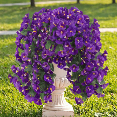2pcs Faux Silk Uv Resistant Realistic Morning Glory Trailing Vines