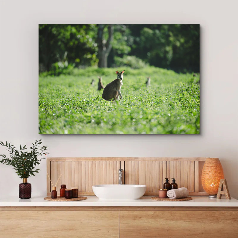 Kangaroos on Meadow, 8" H x 12" W