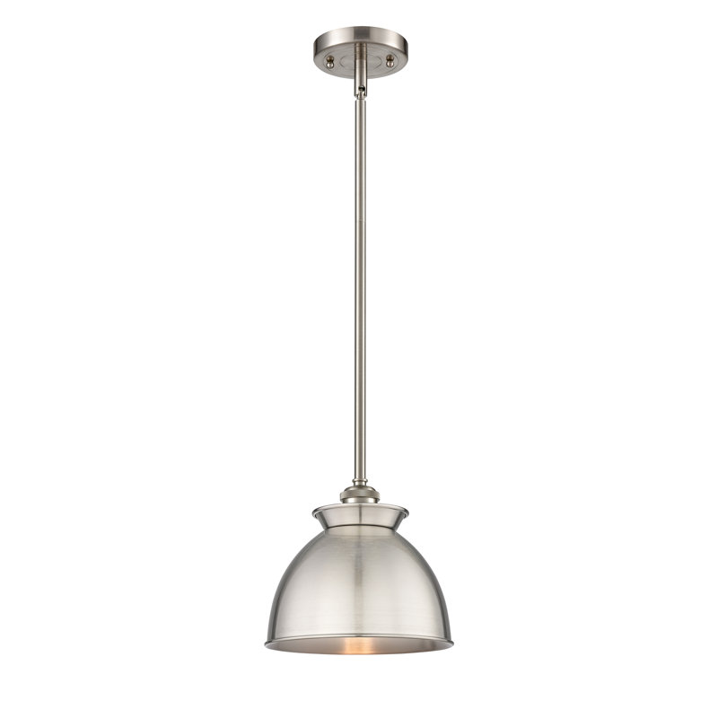 Luminaire suspendu 1 lumière, H 44,25 po x l 8,13 po x P 8,13 po, Nickel satiné brossé, Nickel satiné brossé