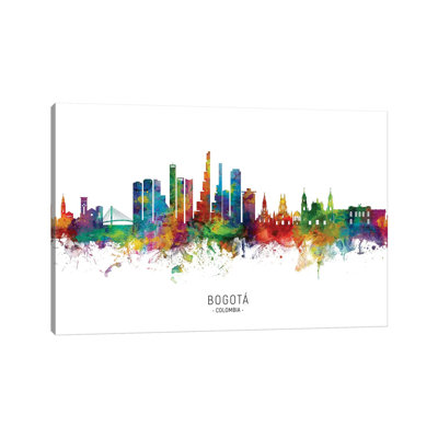 Bogota, Colombie - impression sur toile tendue