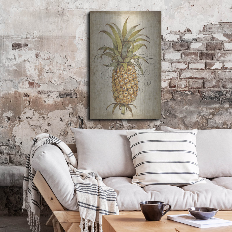 «Pineapple Study II» par Tim O'Toole, art mural en métal, H 36 po x l 24 po