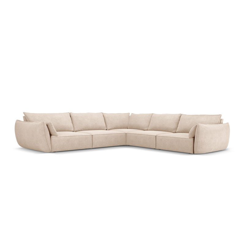 Leeyah 7 Seater Corner Sofa , Beige