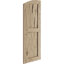 Timberthane deux panneaux plats égaux avec volets elliptiques en faux bois (par paire)-64374821-64374847-64374827