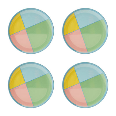 Mimo Set Of 4 Melamine Dinner Plates