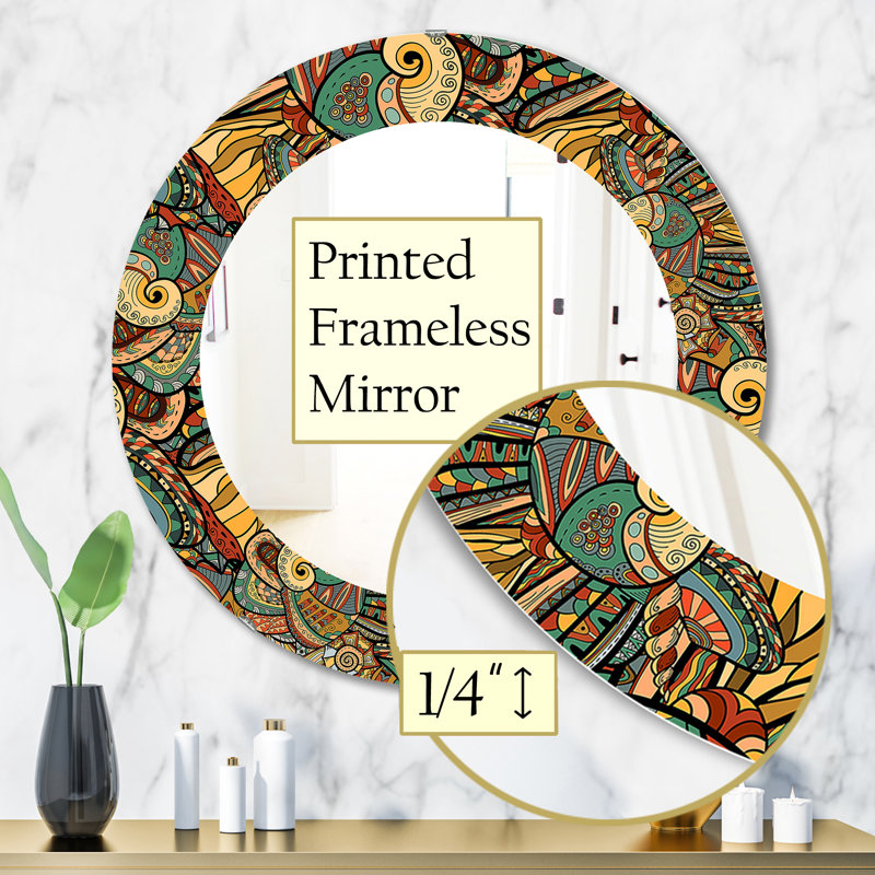 Miroir mural Paisley 9, H 31,5 po x l po