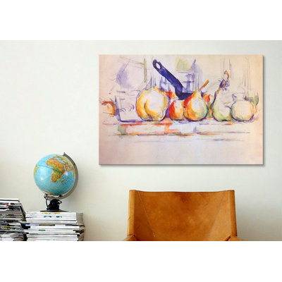 «Still Life with Saucepan, 1902» par Paul Cezanne, reproduction d'art sur toile tendue