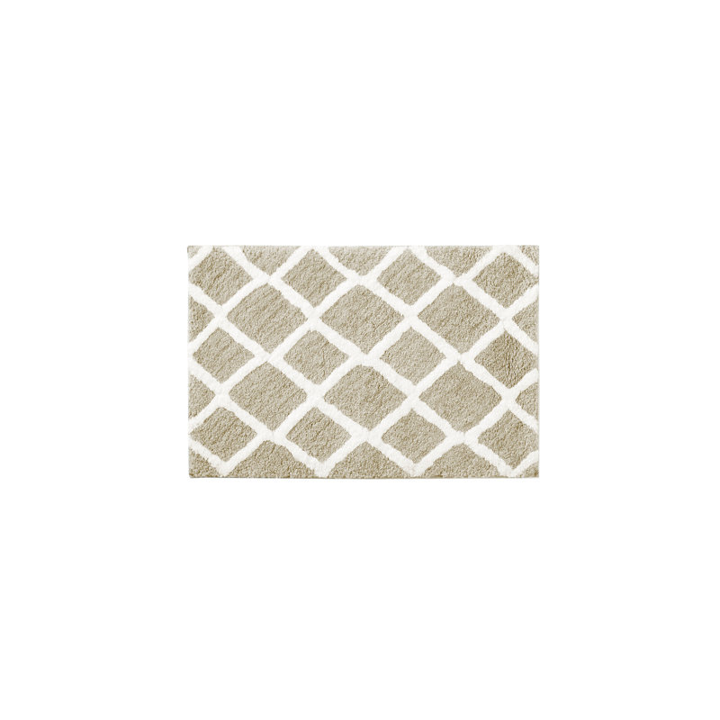 Aqua Reversible High Pile Tufted Microfiber Bath Rug