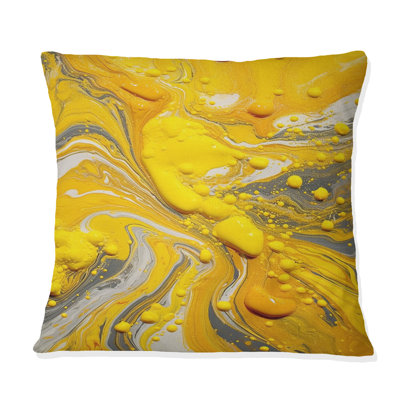 Coussin décoratif jaune et gris Vibic Cosmic I - Abstract Abstract