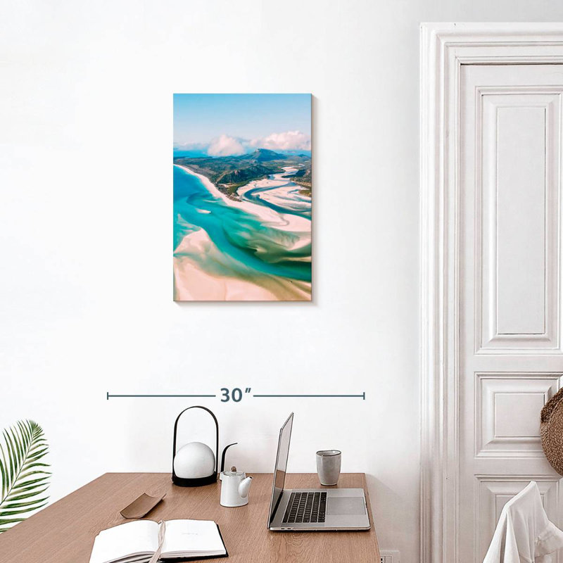 Aime, bord de mer, plage d'Airlie, H 24 po x l 16 po