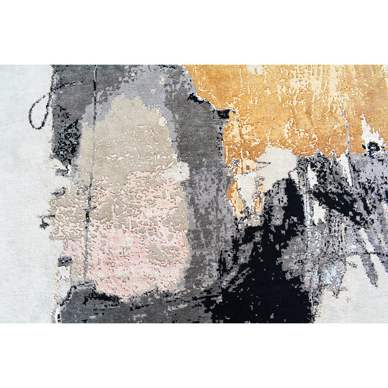 Wool Abstract Area Rug, Rectangle 8' x 10'