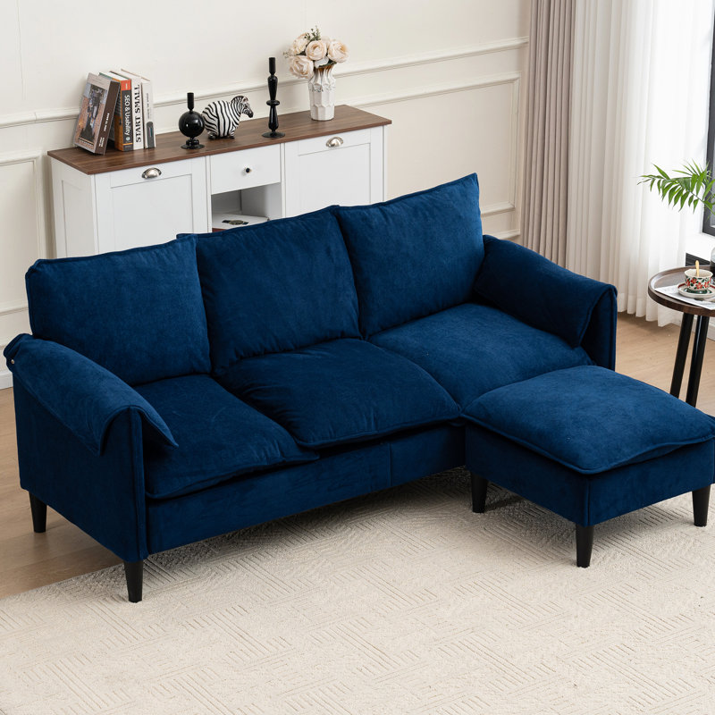 Bleu convertible avec rangement - 3 pour le salon, la chambre à coucher, le bureau, les petits espaces confortables, robustes et modernes