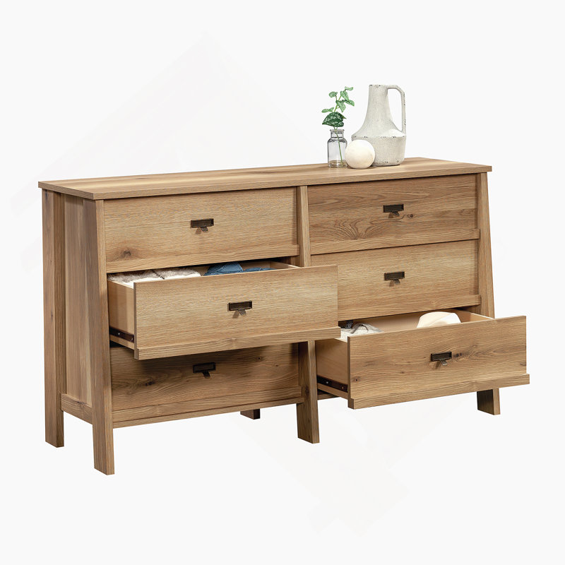 Commode horizontale, commode moderne à six tiroirs