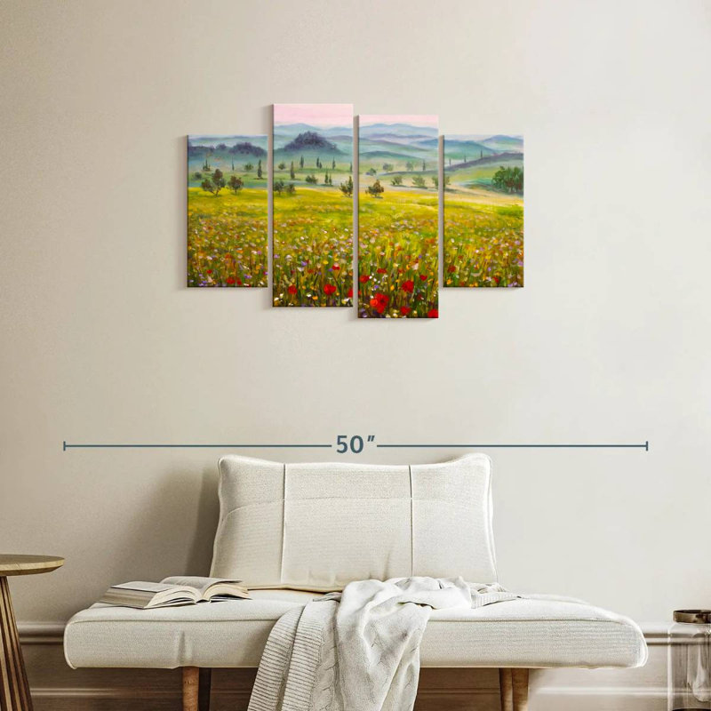 Champ de fleurs toscan Alvord, H 22 po x l 36 po