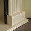Foyer électrique en bois massif beige