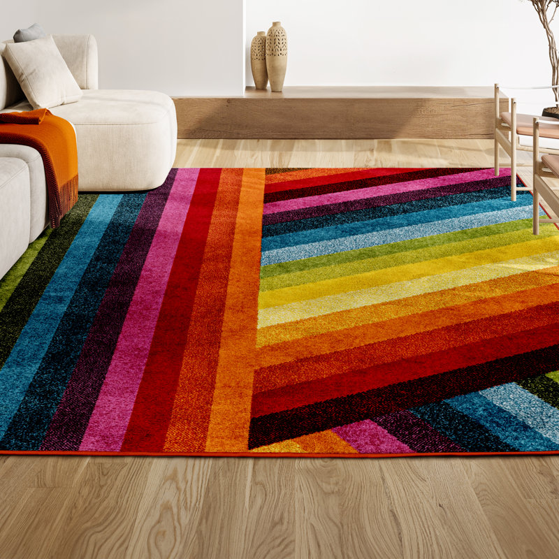 Tapis multicolore Keiera, Rectangle 7 pi 10 po x 10 pi