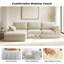 Canapé rembourré avec nuage, canapé modulaire moelleux à 3 places avec canapé en forme de L et méridienne, canapé minimaliste moderne pour la chambre à coucher du salon-94354699