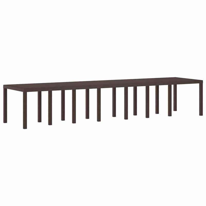 Garden Table, 73cm H x 400cm W x 100cm D, Brown