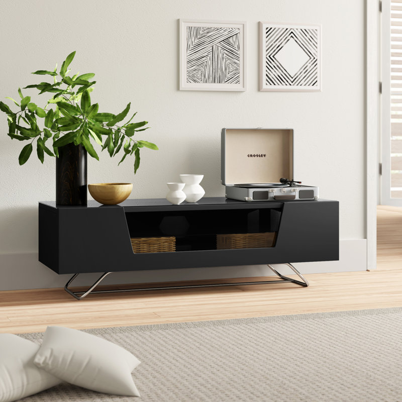 Tatjana Unfinished TV Stand for TVs up to 60", Black