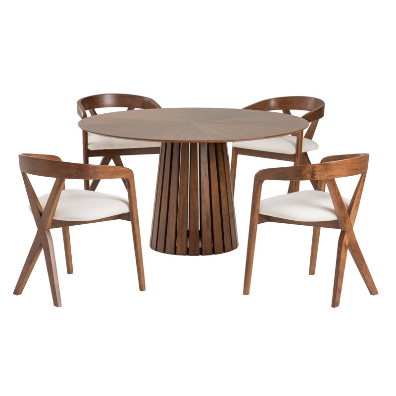 Greco Round Dining Table, Walnut