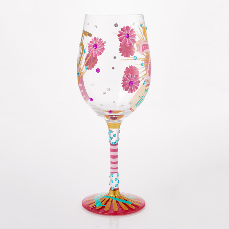 Verre à vin Lolita «Happy 75th Birthday»