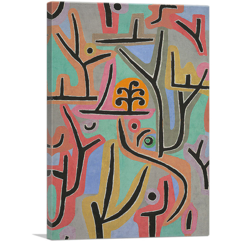 «Park Near Lucerne 1938» par Paul Klee - reproduction d'art sur toile tendue, H 40 po x l 26 po x P 1,5 po