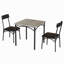 Ensemble de table de salle à manger 3 pièces, chaises rembourrées et structure en acier-1165029698