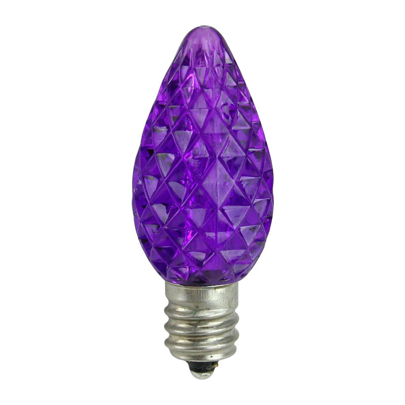 Ampoules de rechange à DEL à facettes C7, Mauve