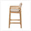 Tabouret de bar en bois au fini teck avec coussin confortable Marcella