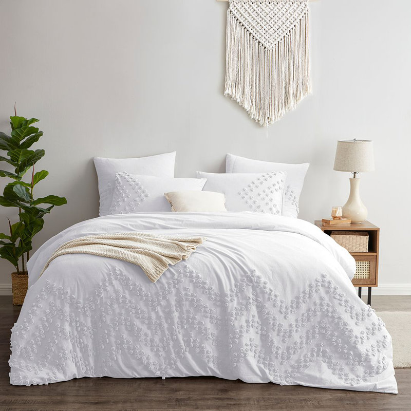 Taie décorative 100% coton , Blanc