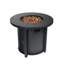 Table ronde avec foyer au propane 30 po et pierres de lave-1791829681